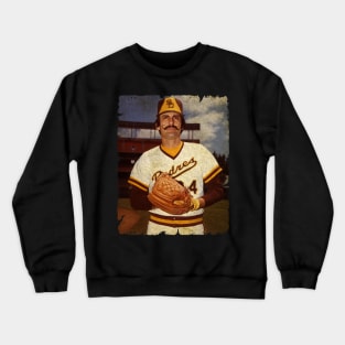 Rollie Fingers - Left Oakland Athletics, Signed With San Diego Padres Crewneck Sweatshirt